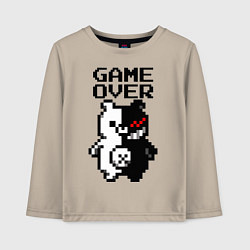 Лонгслив хлопковый детский MONOKUMA GAME OVER, цвет: миндальный