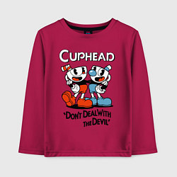 Детский лонгслив Cuphead, Dont deal with devil