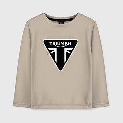 Лонгслив хлопковый детский Triumph Мото Лого Z, цвет: миндальный
