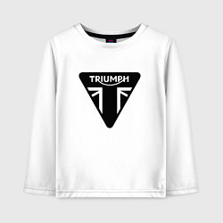 Лонгслив хлопковый детский Triumph Мото Лого Z, цвет: белый