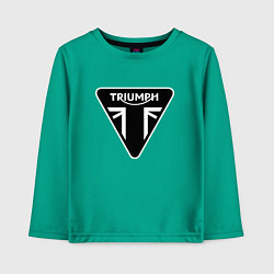 Лонгслив хлопковый детский Triumph Мото Лого Z, цвет: зеленый