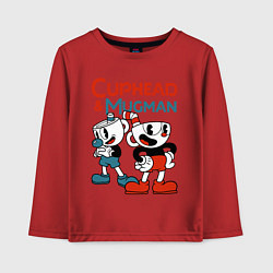 Детский лонгслив Cuphead & Mugman