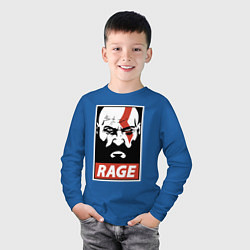 Лонгслив хлопковый детский RAGE GOW, цвет: синий — фото 2
