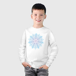 Лонгслив хлопковый детский Indian Mandala, цвет: белый — фото 2