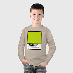 Лонгслив хлопковый детский Shrek: Pantone Color, цвет: миндальный — фото 2
