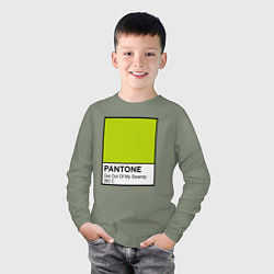 Лонгслив хлопковый детский Shrek: Pantone Color, цвет: авокадо — фото 2