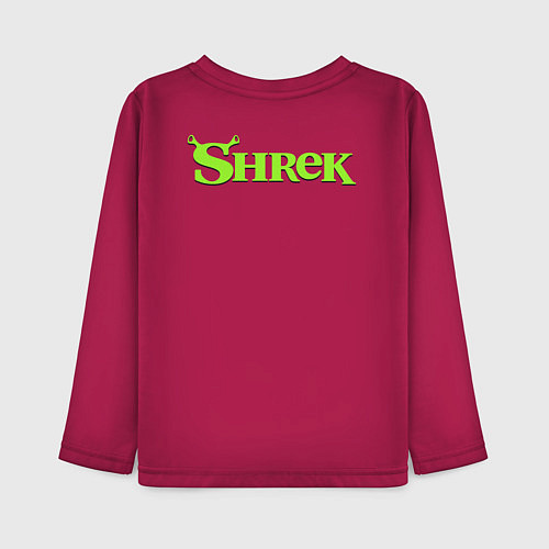 Детский лонгслив Shrek: Logo S / Маджента – фото 2