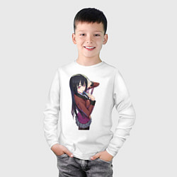 Лонгслив хлопковый детский Kakegurui Yumeko Jabami, цвет: белый — фото 2