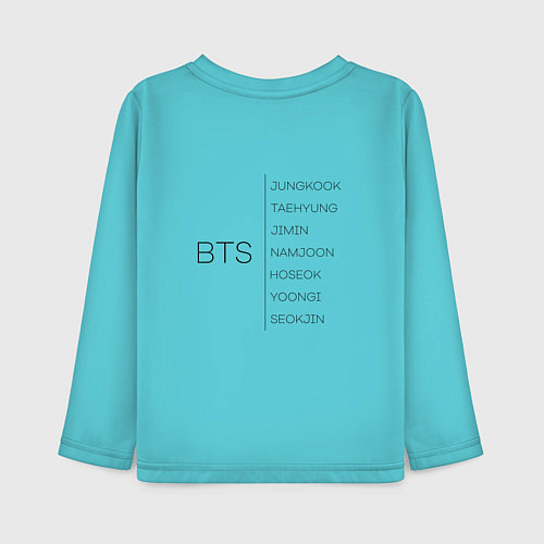 Детский лонгслив BTS БТС / Бирюзовый – фото 2