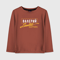 Лонгслив хлопковый детский Валерий Limited Edition, цвет: кирпичный