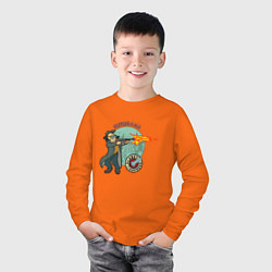 Лонгслив хлопковый детский Мафиози Хьюберт, цвет: оранжевый — фото 2