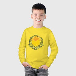 Лонгслив хлопковый детский Wu-Tang Fire, цвет: желтый — фото 2