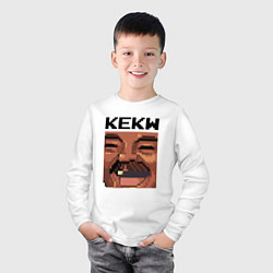 Лонгслив хлопковый детский Хуан Хойя Борха: KEKW, цвет: белый — фото 2