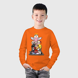 Лонгслив хлопковый детский THE BINDING OF ISAAC, цвет: оранжевый — фото 2