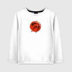 Лонгслив хлопковый детский Карпы кои, цвет: белый