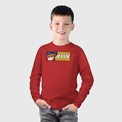 Лонгслив хлопковый детский JESSIE ПЛАШКА, цвет: красный — фото 2