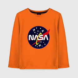 Лонгслив хлопковый детский Space NASA, цвет: оранжевый