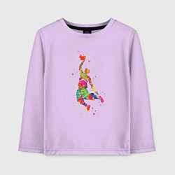 Лонгслив хлопковый детский Basketball Player, цвет: лаванда