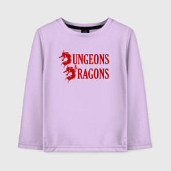 Лонгслив хлопковый детский Dungeons and Dragons Драконы, цвет: лаванда