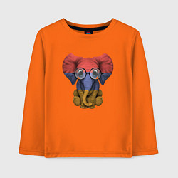 Лонгслив хлопковый детский Слон - Армения, цвет: оранжевый