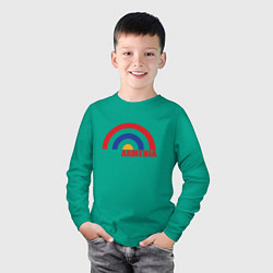 Лонгслив хлопковый детский Армения Armenia, цвет: зеленый — фото 2