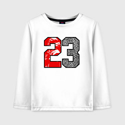 Лонгслив хлопковый детский 23 - Jordan, цвет: белый