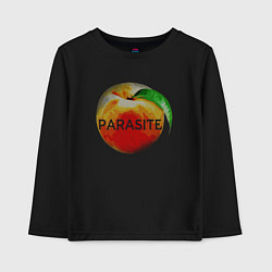 Лонгслив хлопковый детский Parasite Peach, цвет: черный
