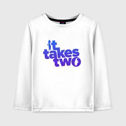 Лонгслив хлопковый детский It Takes Two, цвет: белый