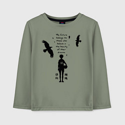 Лонгслив хлопковый детский Будущее принадлежит тем кто верит в свои мечты Шоё, цвет: авокадо