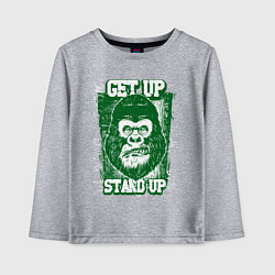 Лонгслив хлопковый детский Get Up - Stand Up, цвет: меланж