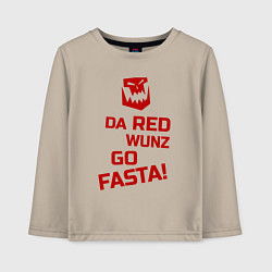 Детский лонгслив Только красное ездит быстро