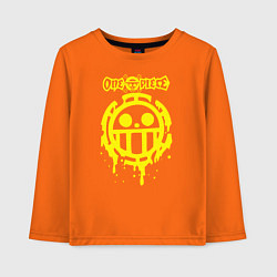 Лонгслив хлопковый детский Пираты Сердца One Piece, цвет: оранжевый