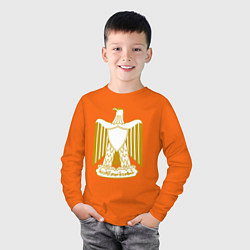 Лонгслив хлопковый детский Египет Египетский герб, цвет: оранжевый — фото 2
