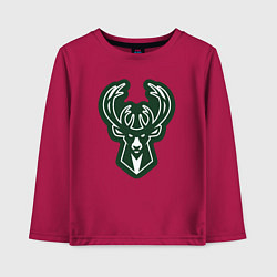 Лонгслив хлопковый детский Bucks, цвет: маджента