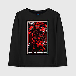 Лонгслив хлопковый детский Постер За Императора! красны, цвет: черный