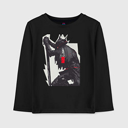 Лонгслив хлопковый детский Bloodborne, цвет: черный