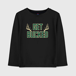 Лонгслив хлопковый детский Get Bucked, цвет: черный