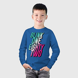 Лонгслив хлопковый детский BLINK 182, цвет: синий — фото 2