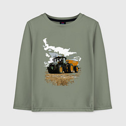 Лонгслив хлопковый детский JOHN DEERE I Джон Дир!, цвет: авокадо
