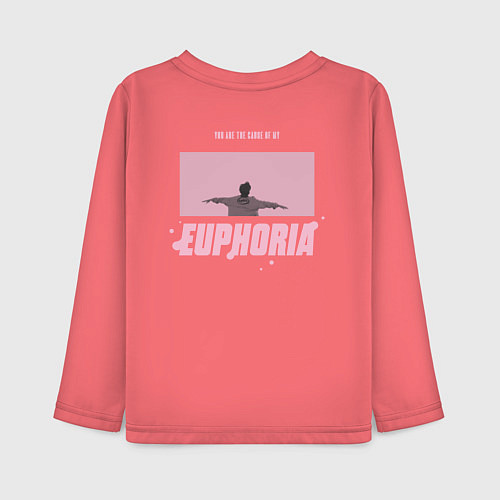 Детский лонгслив EUPHORIA BTS PINK Edition / Коралловый – фото 2