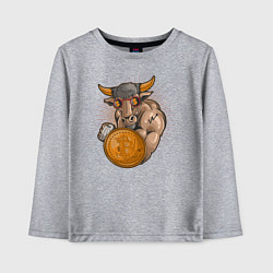 Детский лонгслив Бык инвестор