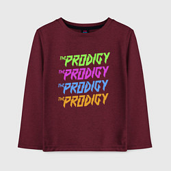 Лонгслив хлопковый детский The Prodigy, цвет: меланж-бордовый