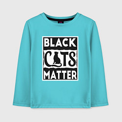 Детский лонгслив Black Cats Matter