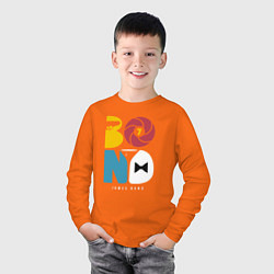 Лонгслив хлопковый детский BOND 007, цвет: оранжевый — фото 2