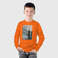 Лонгслив хлопковый детский ФРИМАН ХАЛФ-ЛАЙФ Z, цвет: оранжевый — фото 2