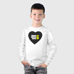Лонгслив хлопковый детский GTA 6: Heart, цвет: белый — фото 2