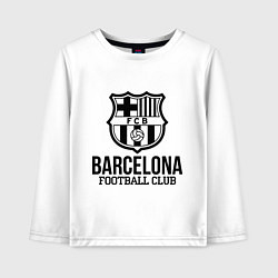 Лонгслив хлопковый детский Barcelona FC, цвет: белый