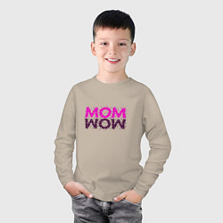 Лонгслив хлопковый детский MOM, цвет: миндальный — фото 2