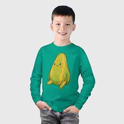 Лонгслив хлопковый детский Папайя, цвет: зеленый — фото 2