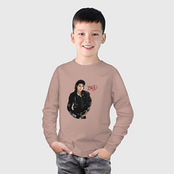 Лонгслив хлопковый детский BAD Майкл Джексон, цвет: пыльно-розовый — фото 2